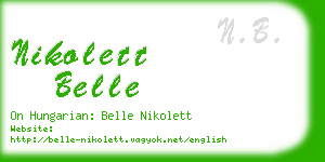 nikolett belle business card